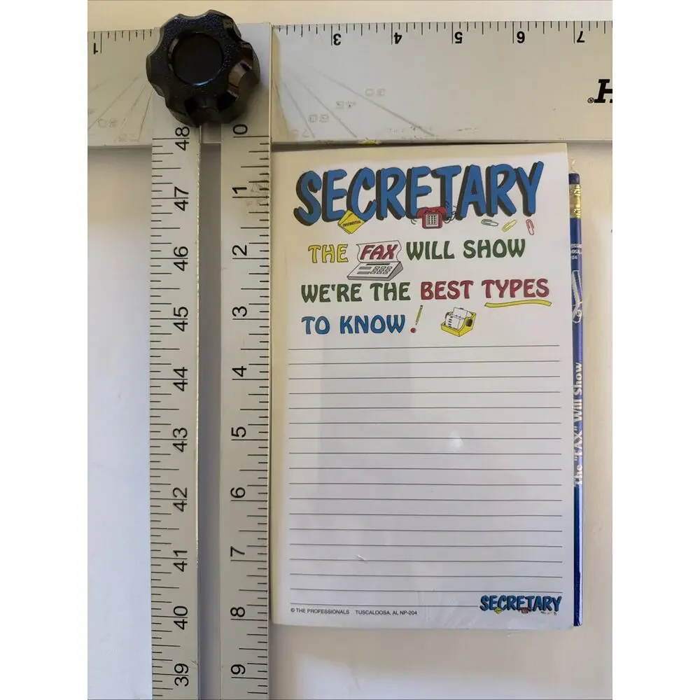 Secretary Note Pad Pencil New The Best Types to Know School Work Novelty Gift